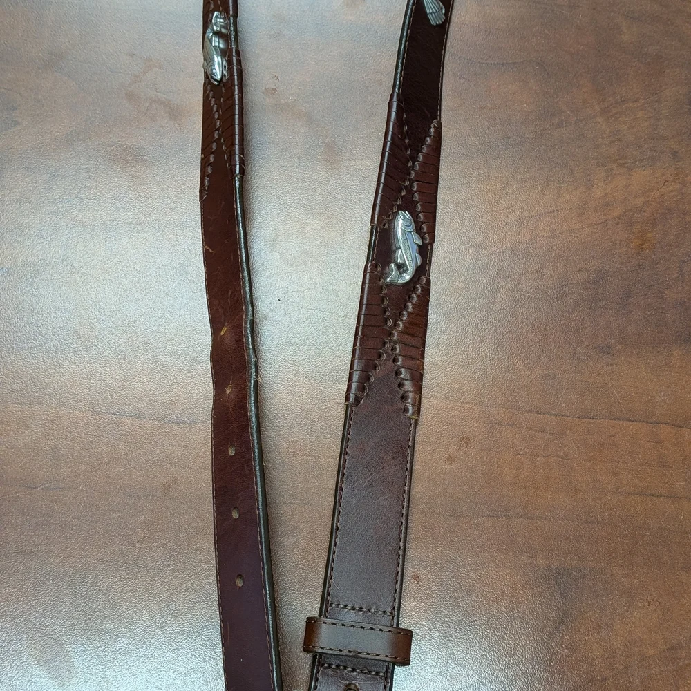 Brighton Dark Brown‎ Leather Belt with Silver Buckle